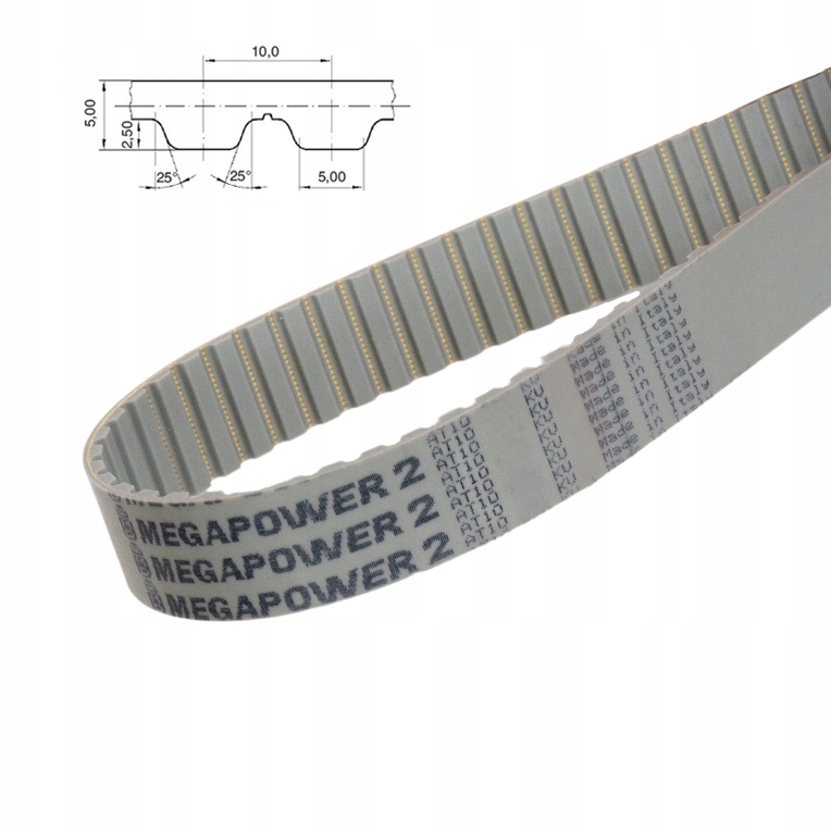 Ozubený remeň AT10 1280 KEVLAR šírka 25 mm MEGADYNE 128 zubov